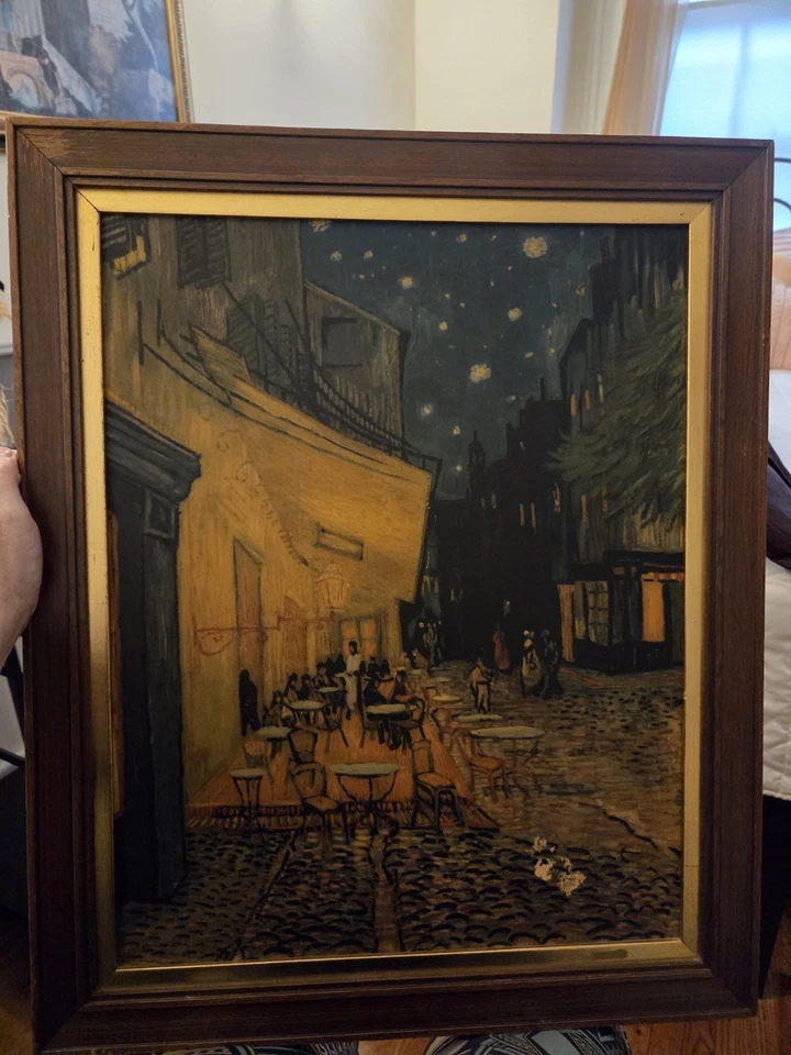 Replica Oil On Canvas Van Gogh 1888 A Sidewalk Cafe Painting - Image 3 of 3