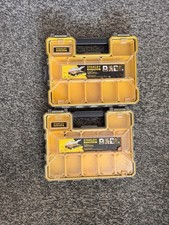 Stanley FatMax Pro Organiser Storage Boxes x2 Stackable Parts Cases IP53