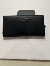 Kate Spade Staci/Madison Black Saffiano Slim Bifold Wallet Excellent Condition