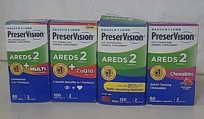 BAUSCH + LOMB PRESERVISION AREDS 2 FORMULA EYE VITAMIN- YOUR CHOICE- EXP 12/25++