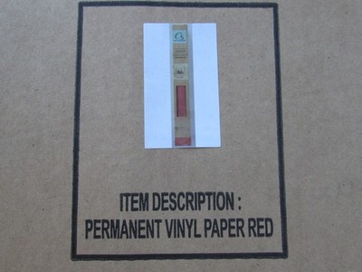 CASE OF 24 Rolls Crafters Square Vinyl Permanent Paper RED 12 x48