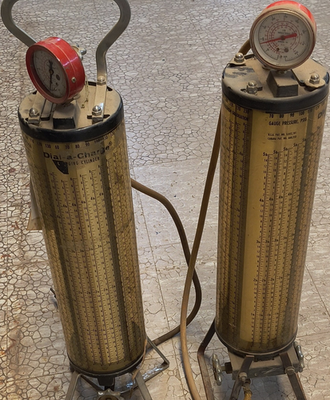 #ad Dial a Charge Charging Cylinder w Pressure Gauge Lot of 2 for R 12 R 22 R 502 $199.99