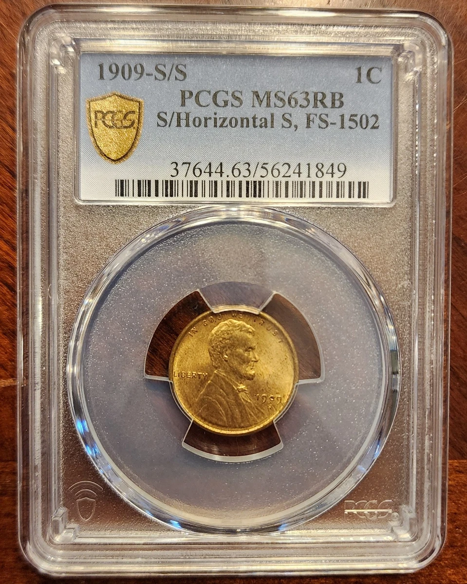 PCGS Certified MS 63 Graded 1909 Year Lincoln Wheat US Small Cents