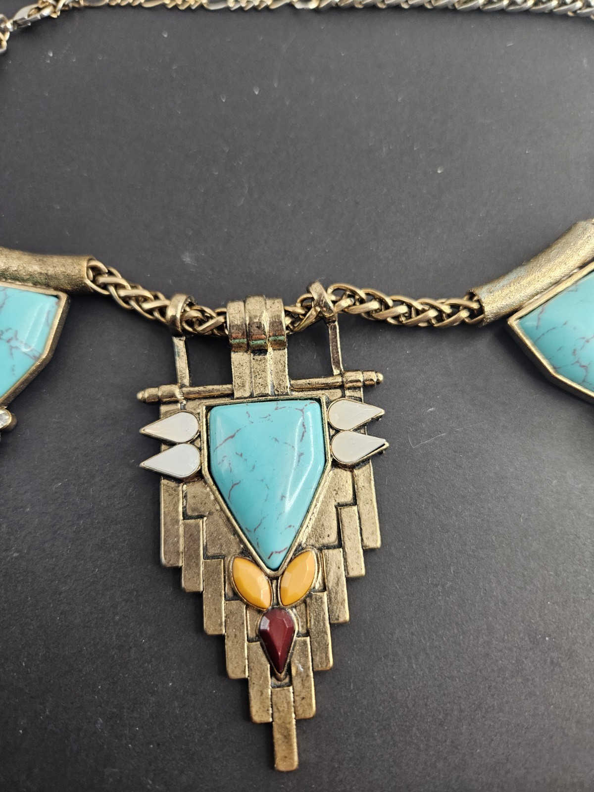 Statement Necklace Turquoise - image 2