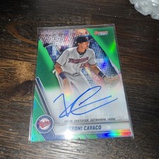 2019 KEONI CAVACO BOWMAN’S BEST MLB B19-KC GREEN AUTO #D/99 SP ROOKIE RC CARD. rookie card picture