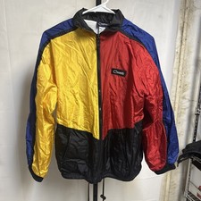 Vintage Catalina Women s 80 s/90 s Windbreaker Colorful Red Yellow Blue Y7
