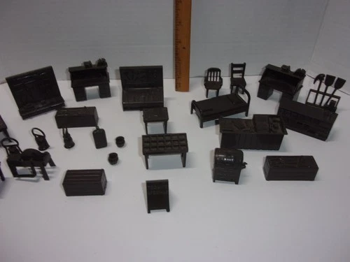 Vintage Marx western town furniture