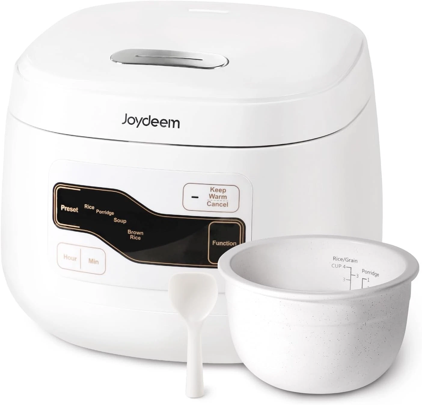 Ceramic Rice Cooker 2L 4 Cup Joydeem FD20S-W White Delay