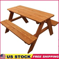 Mesa de picnic de madera para niños de 3 años en adelante para jugar al aire libre interior manualidades fiestas nueva