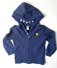 Carter's 4T hooded sweatshirt Navy Toddler pullover button neck