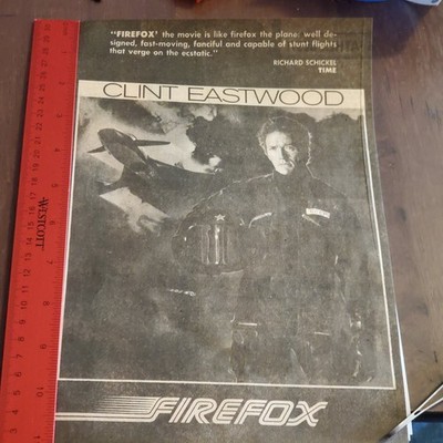 Clint Eastwood FIREFOX Movie Print Ad Richard Schickel TIME approx 8.5 x 11.5 in