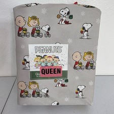 Peanuts Gang Snoopy Queen Size Sheet Set Sally Charlie Brown Christmas