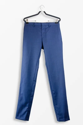 Pantalon de costume slim en laine Kooples Joy Daks - taille 44 bleu (fabriqué... - Photo 1/4