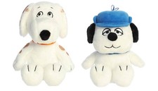 Aurora 2 Piece Snoopy Brothers Floppy Legs Plush Set 8" Olaf and 9" Marbles