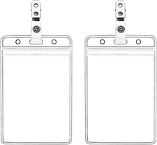 Waterproof Vertical ID Bad Holder Vertical Clear PVC Ne Holder Tags
