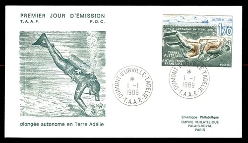 Mayfairstamps French Southern and Antarctic Lands FDC 1989 Scuba Diving First Da