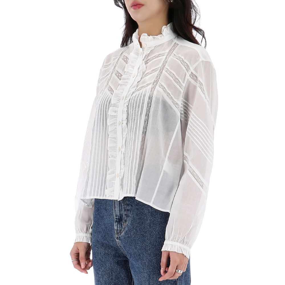 Isabel Marant JU0329FAC1H01I30BU 関税送料込 AXELINE TOP Woman black | ISABEL MARANT Official online store