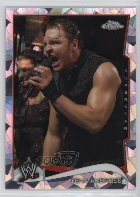 2014 Topps Chrome WWE Atomic Refractor Dean Ambrose #16 b8h