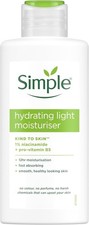Simple Kind to Skin Hydrating Light Moisturiser 12 Hour Moisturisation, 125 ml