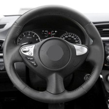 DIY Schwarz Lenkrad Leder Abdeckung Trim f&uuml;r Nissan Sentra SV 2017 2018 2019