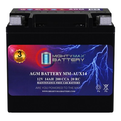 Mighty Max MM-AUX14 12V 14Ah 200 CCA Battery Replaces Mercedes-Benz GLE300d 16