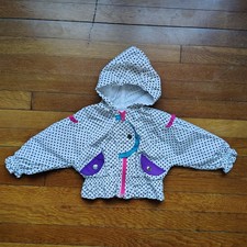 80s Vintage Kid  s Jacket Retro Windbreaker Full Zip Up 18 Months Unisex Kids