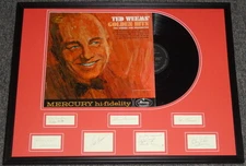 Ted Weems Band Signed Framed Golden Hits Record Album Display 