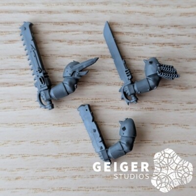 Warhammer 40K Kill Team Bits | Blooded Traitor Guard | Melee Sword 3pc Set