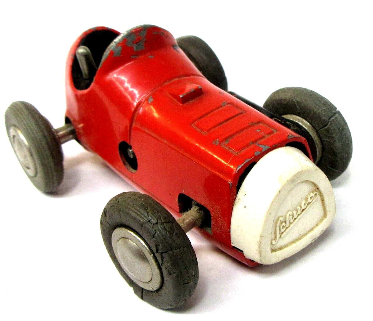 1950's Schuco 1041 MICRO RACER red diecast West Germany windup