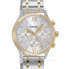 FOSSIL Fenmore Mens Multifunction Watch, Two-Tone Gold Silver Stainless Steel