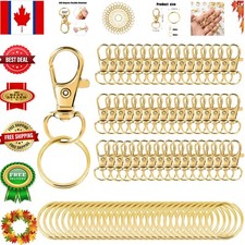 Secure Lanyard Lobster Claw Clasps  Key Rings Bundle for Jewelry Making