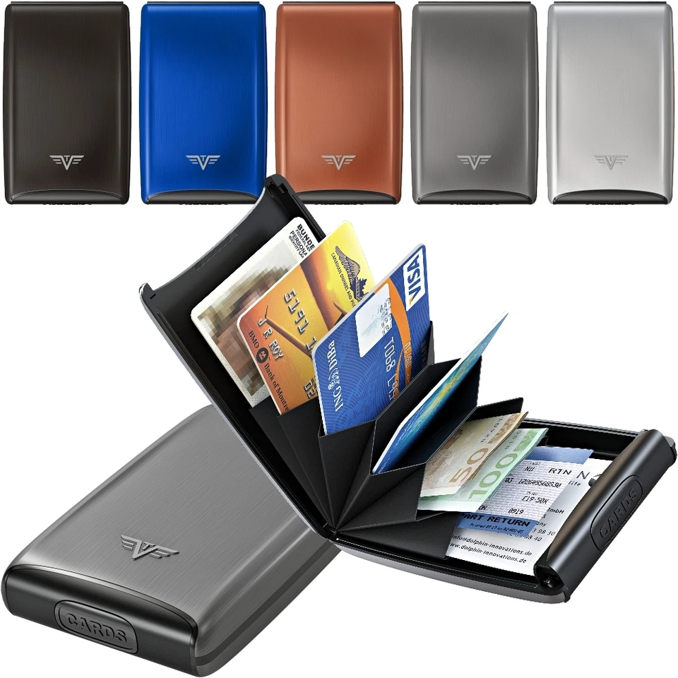 TRU VIRTU Aluminium Kreditkarten Etui Visitenkarten ec Kartenetui Card Case Neu - Bild 1 von 4