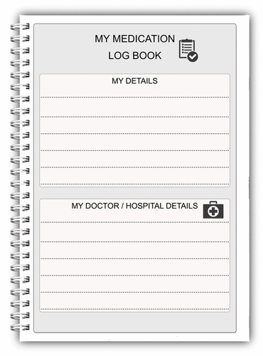 A5 PERSONALISED MEDICINE DIARY/ MEDICATION LOG BOOK/ DAILY MEDICINE RECORD 04 - Picture 3 of 4