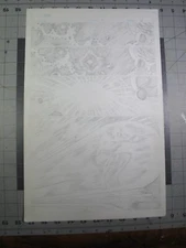 vtg 1980s original comic art Robb Phipps Outrunner #1 Pg 4 TSR Malibu