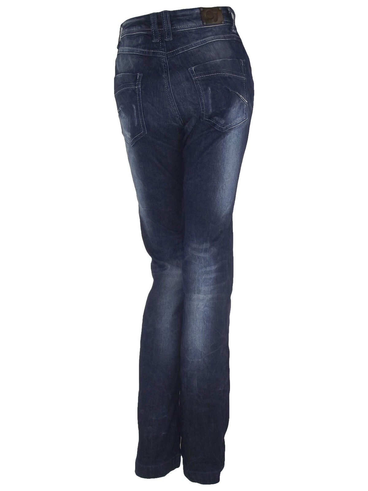 Beyond Pantalone Jeans Donna Blu Dritto Denim 5 Tasche Cotone Taglia W28 42 image 2