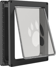 Large Dog Door for Pets up to 100 Lb, Weatherproof Pet Door for Cats and Dogs, D