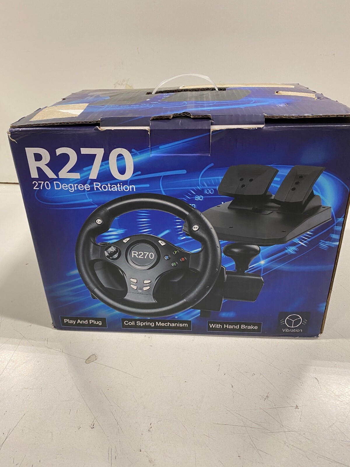 R270 Degree Gaming Racing Steering Wheel w/ Pedals for XBOX ONE 360 PS4 PS3 PC