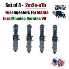 Set Of 4 Fuel Injectors For Mazda 6 Ford Mondeo Duratec V6 2m2e-a7b