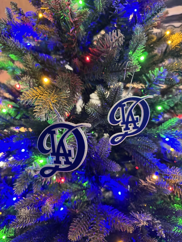 Los Angeles Dodgers City Connect adorno de Navidad - impresión 3D personalizada Foto 2 de 4