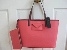 NWT $289 Marc by Jacobs Metropolitote 48 Leather Tote Pink Rose Bush Saffiano