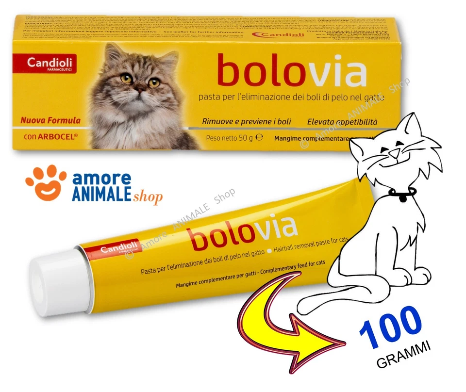 Candioli BOLO VIA → Pâte 50 - 100 gr Prévention Boules De Poils Chez Le GATTO - Photo 1/1