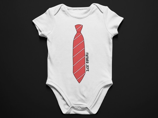 Body bebé FUTURO FUTURO JEFE. Diseño corbata. 100% algodón envío rápido