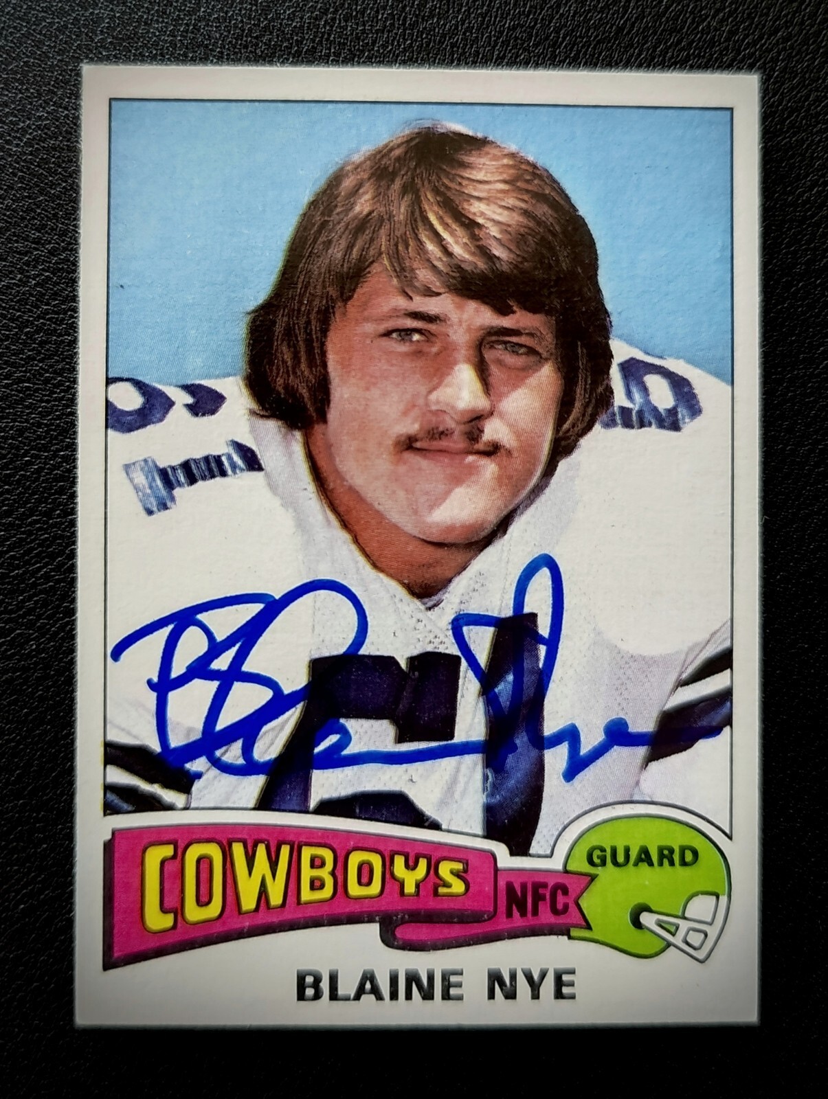 Blaine Nye Dallas Cowboys 1975 Topps #512 Signed Authentic Autograph