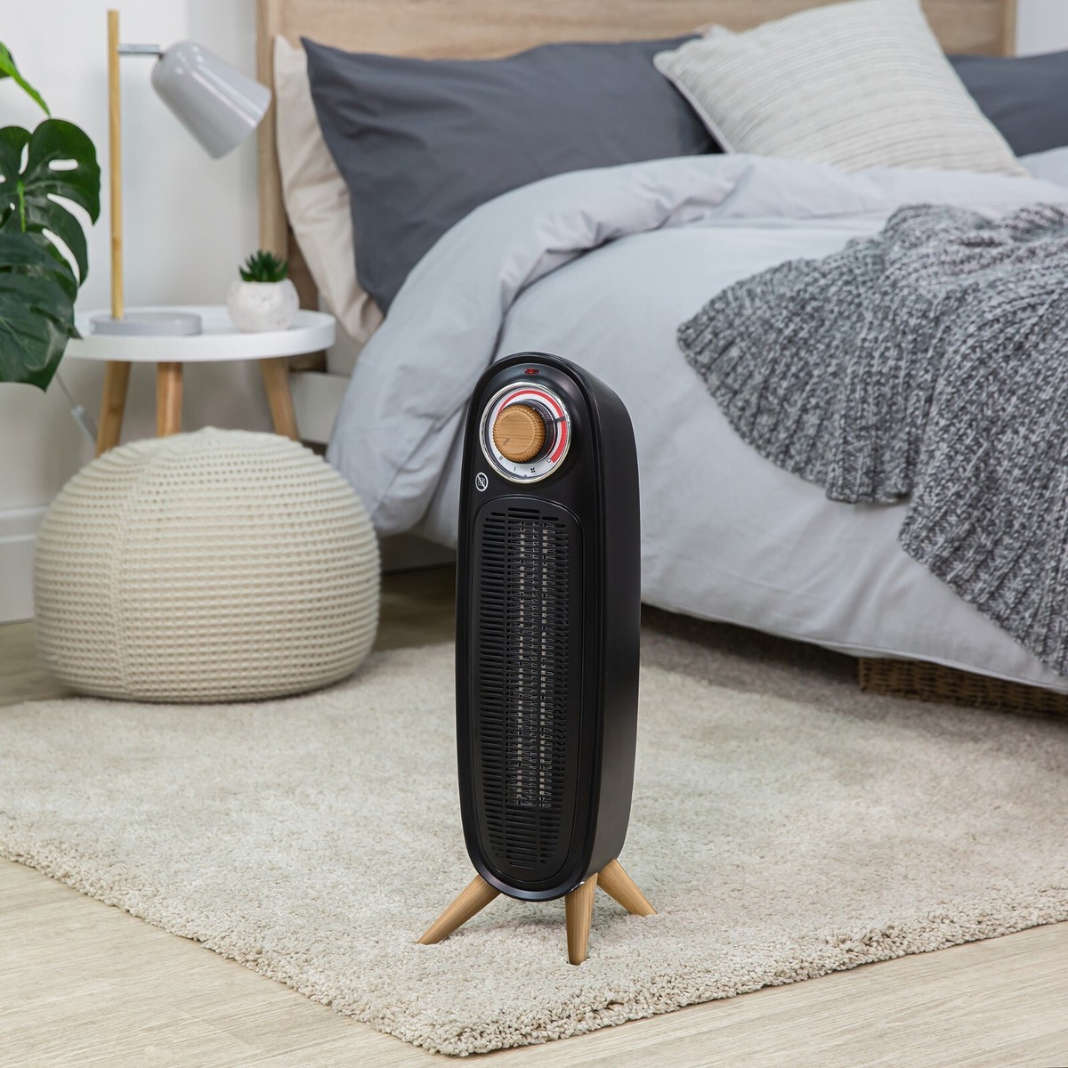 Russell Hobbs Tower Heater 2000W Scandi Black Retro PTC Wood Trim  RHRETFH1002WDB | eBay