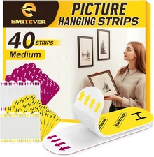 Picture Hanging Strips Heavy Duty, Damage Free Picture Hangers for Walls, Pictur