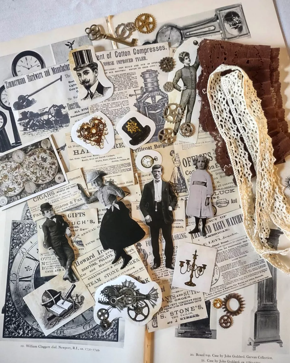 Steampunk Ephemera for Junk Journals and Scrapbooking: One-Sided Decorative  Paper for Cut and Collage, Mixed Media, Decoupage, Paper Crafts, and More