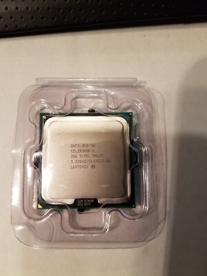 Intel Celeron D 356 512 KB L2 Cache FSB 533 MHz 3.333 GHz Socket 775 CPU  SL9KL