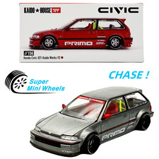 CHASE ！Mini GT x Kaido House 1:64 Honda Civic EF Kaido Works V2 Red KHMG156