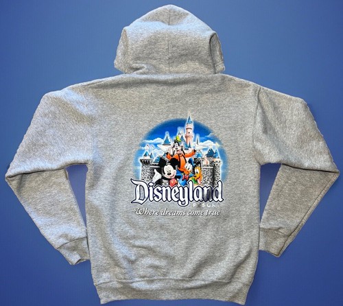 Disneyland Resort "Where Dreams Come True" grafischer Kapuzenpullover mit Reißverschluss - Herren Medium