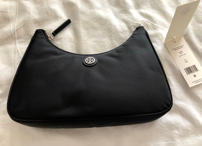 New Tory Burch Black Small Virginia Nylon Shoulder Bag Crossbody